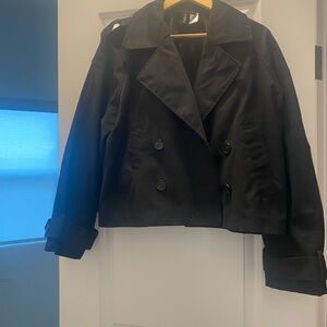 H&M Black Pea Coat for Women